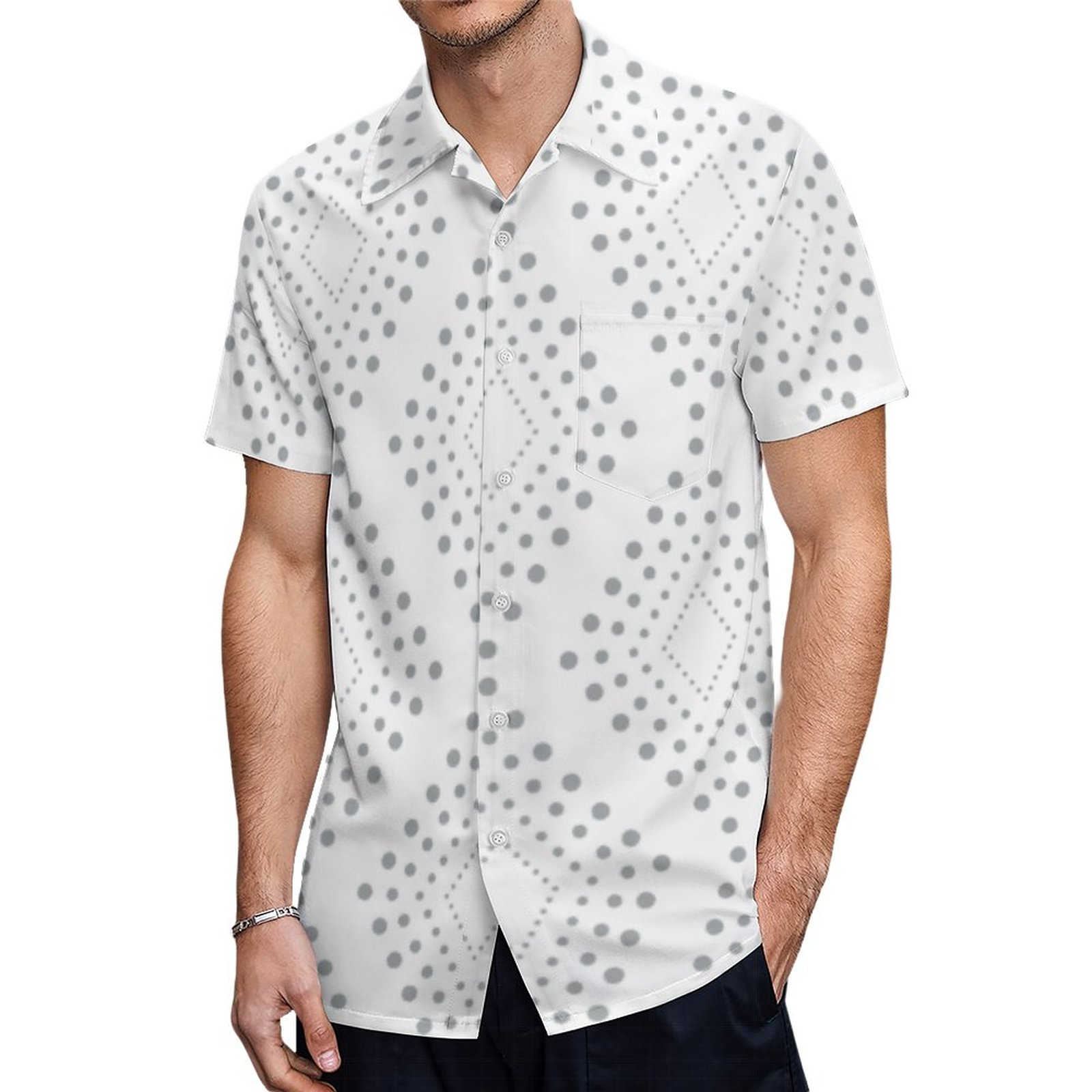 Army Green Gray Dot Diamond Elegant Boho | Men'S Tropical Print Hawaiian Beach Vacation Shirt | Hawaiian Shirt With Your Face | Rock And Roll Hawaiian Shirt | Men'S Swim Shorts