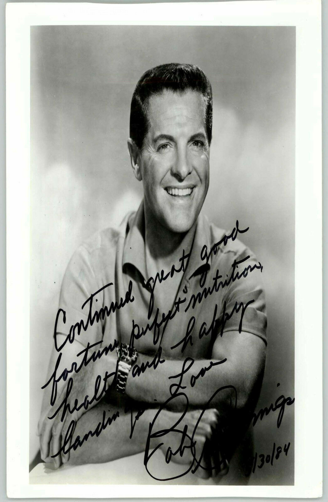 BOB CUMMINGS ACTOR VINTAGE Photo Poster painting SIGNED INSCRIBED 7 1/4 X X 9 JSA COA #N44623