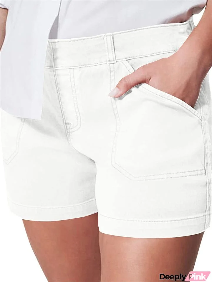 Women's Simple Trendy Thin Stretch Casual Shorts