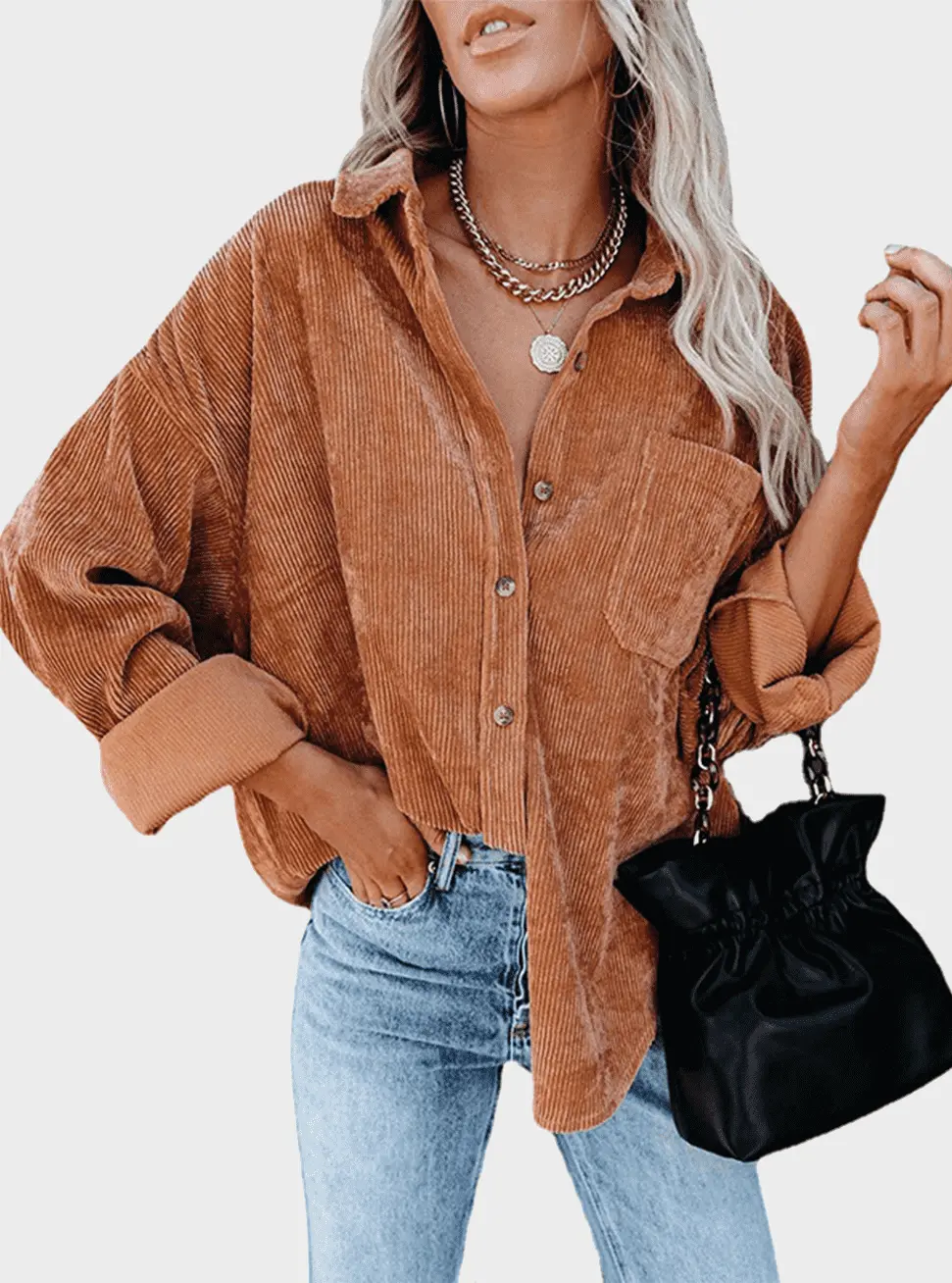  thdmladies Oversize Loose Button Shirt thedmladies