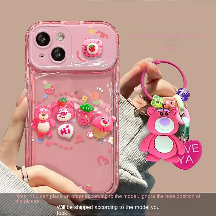 Full screen pink bear Phone Case For Xiaomi 13 12 11 11LITE 10TPO Redmi Note 12 K40 K50 K60 POCO X2 F3 X3 X4GT M4 PRO Cover