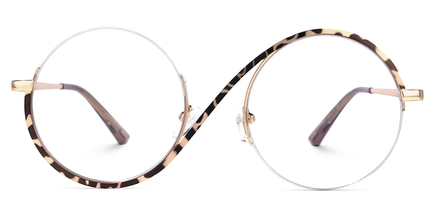 Alina Schwarz-Tortoise Rund Brille Schwarz-Tortoise
