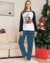 Family Christmas Tree Letter Parent-child Print Home Pajamas