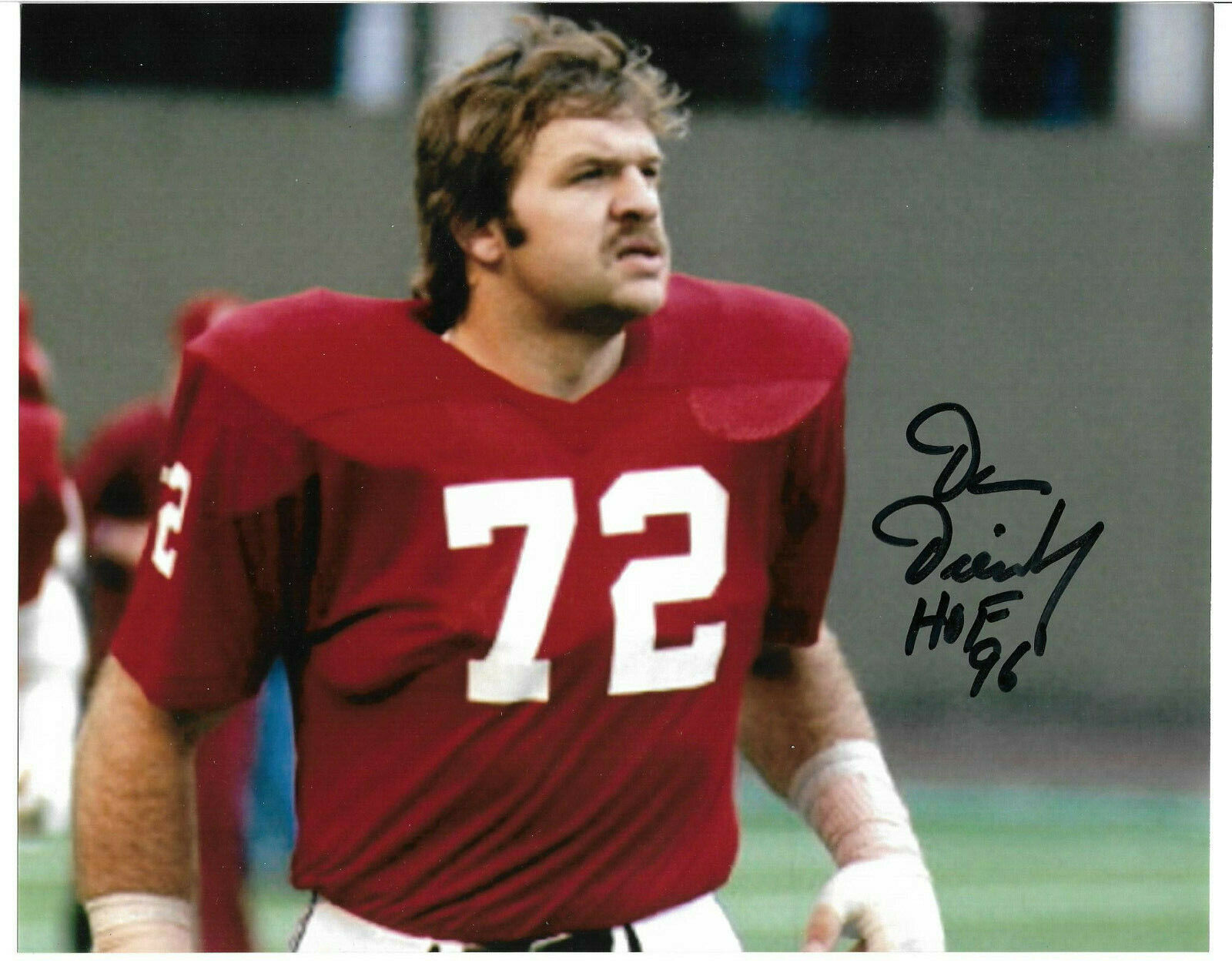 Dan Dierdorf Authentic Signed 8x10 NFL Football Photo Poster painting Autograph, Cardinals, HOF