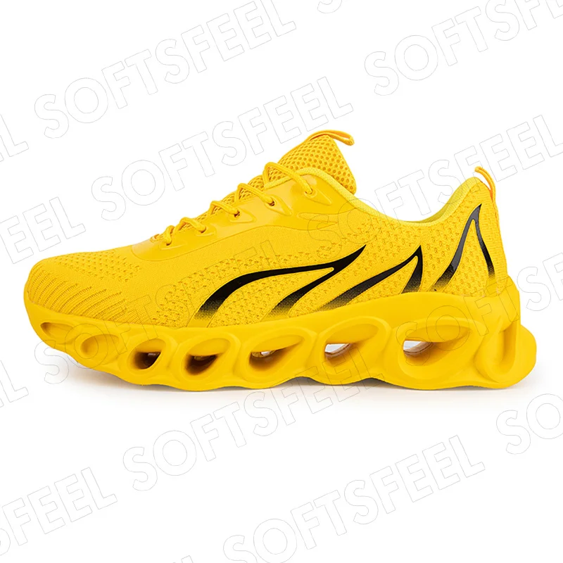 Softsfeel Men's Relieve Foot Pain Perfect Walking Shoes - Yellow