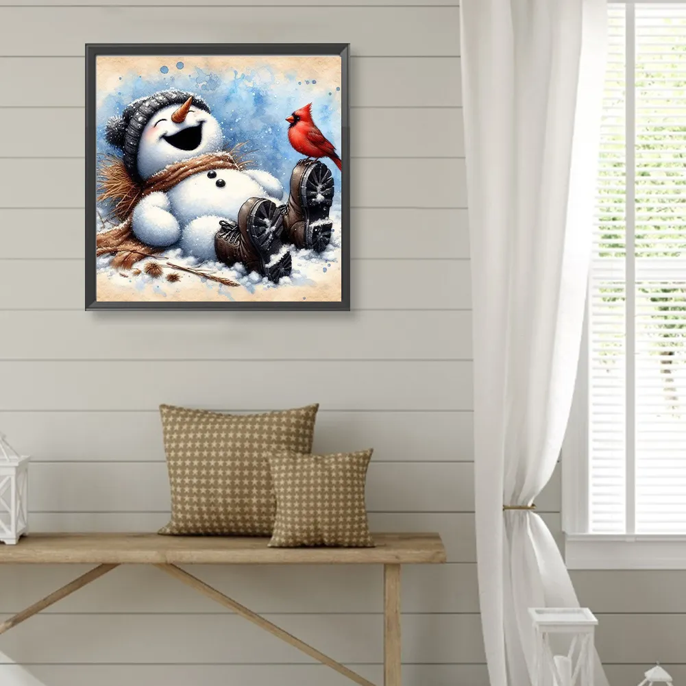 Diamond Painting - Full Round Drill - Snowman(Canvas|40*40cm)