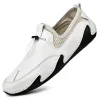 New style slip-on trendy British casual leather shoes