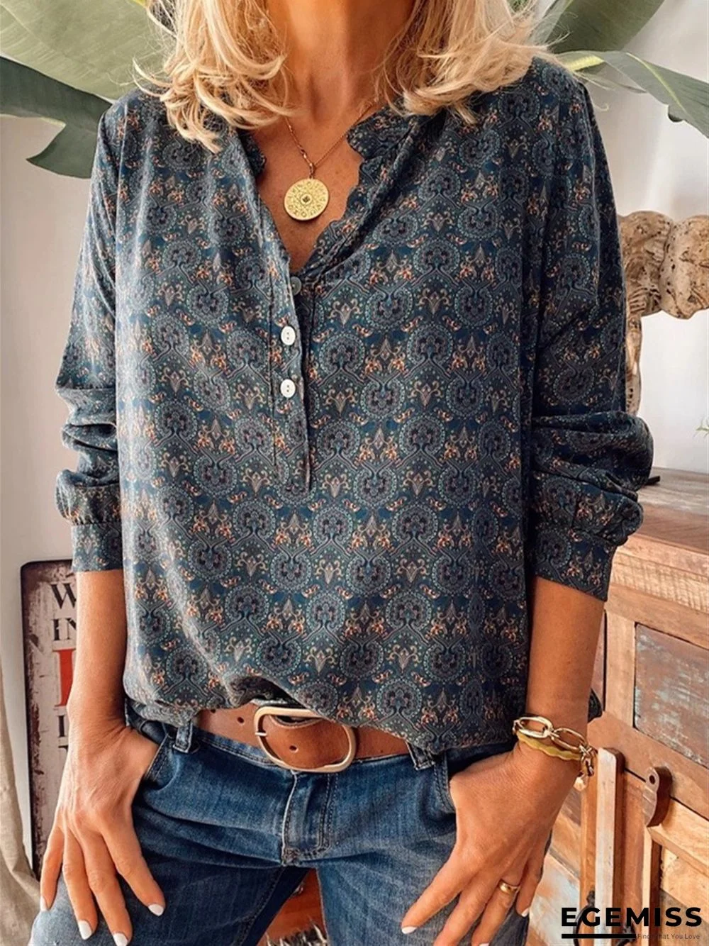 Floral Casual Printed Shirts & Tops | EGEMISS