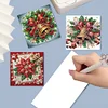 6Pcs Diamond Painting Xmas Atmosphere Greeting Cards Congratulations Cards & Gifts