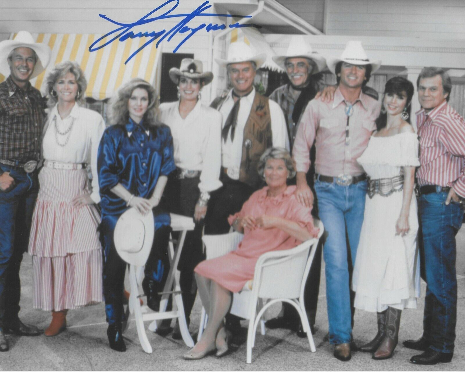 Larry Hagman Dallas Original Autographed 8X10 Photo Poster painting #6