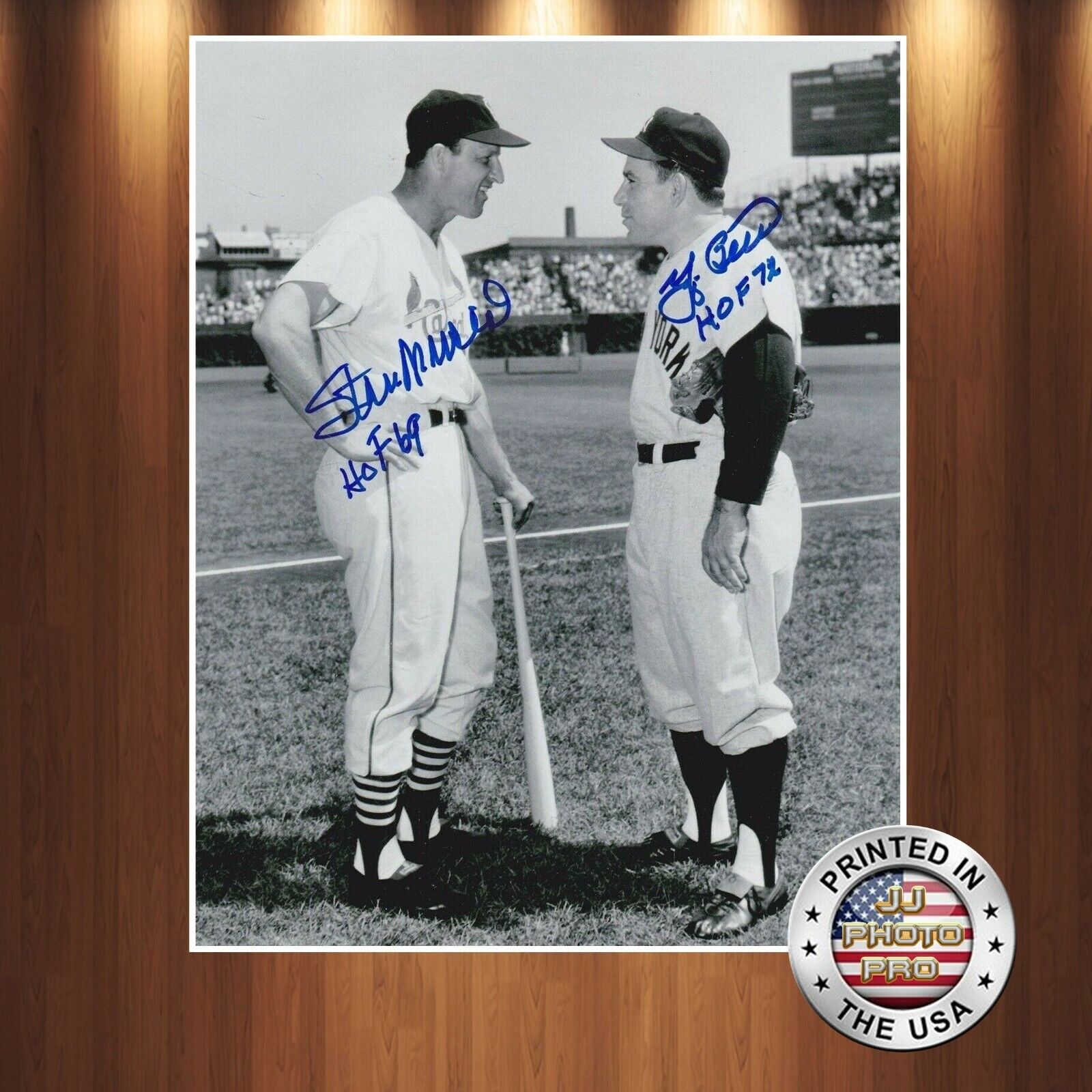 Stan Musial Yogi Berra Autographed Signed 8x10 Photo Poster painting Premium quality REPRINT