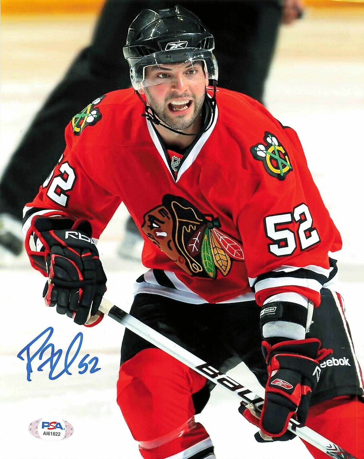 BRANDON BOLLIG signed 8x10 Photo Poster painting PSA/DNA Autographed Chicago Blackhawks