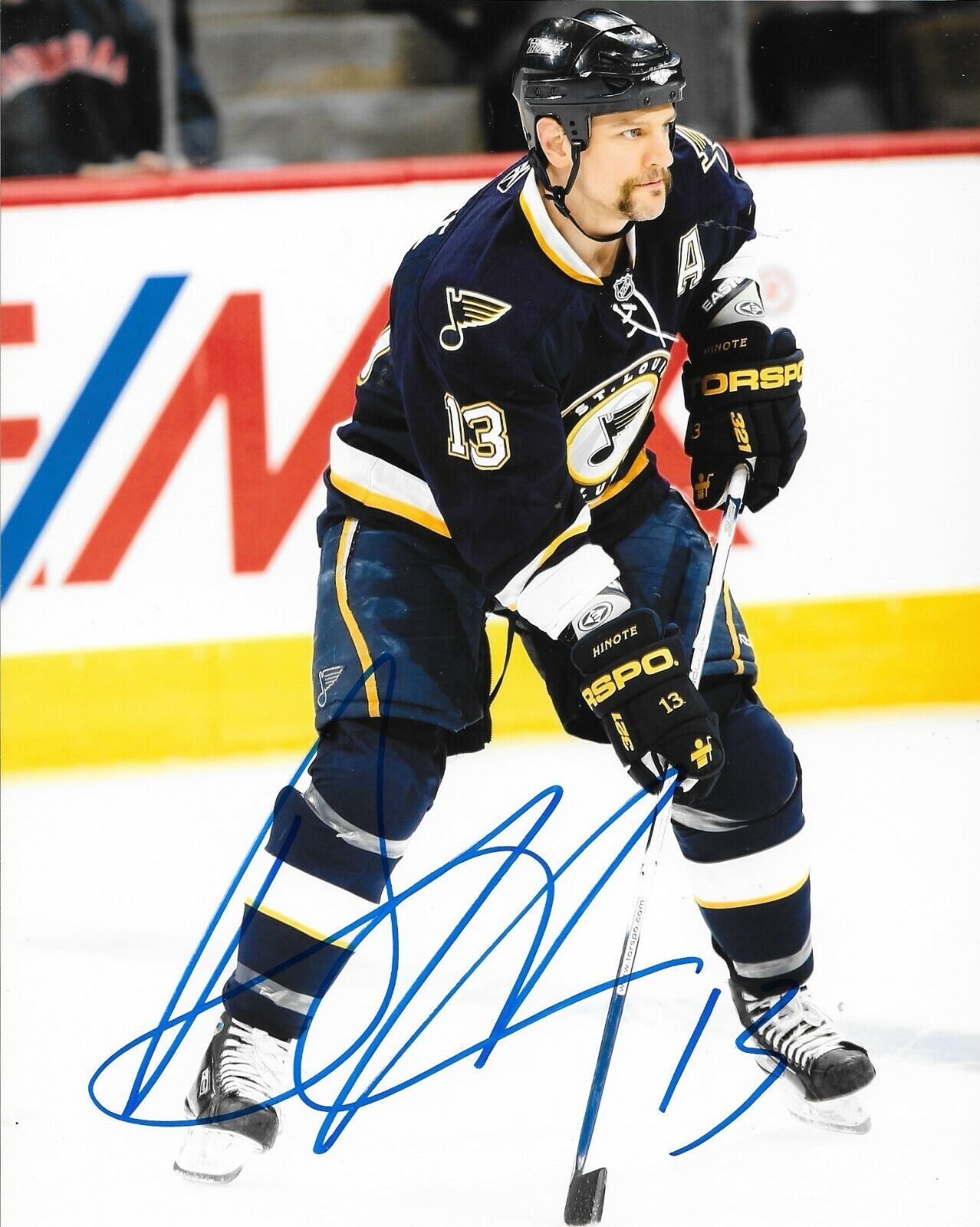 Dan Hinote signed St. Louis Blues 8x10 Photo Poster painting autographed