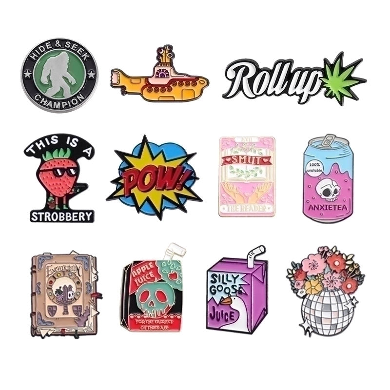 IG Style Cartoon Style Pin Geometric Letter Flower Alloy Plating Unisex Brooches