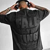 Unisex Casual Fall Of The King Foam Print Washed T-Shirt by Inlyline