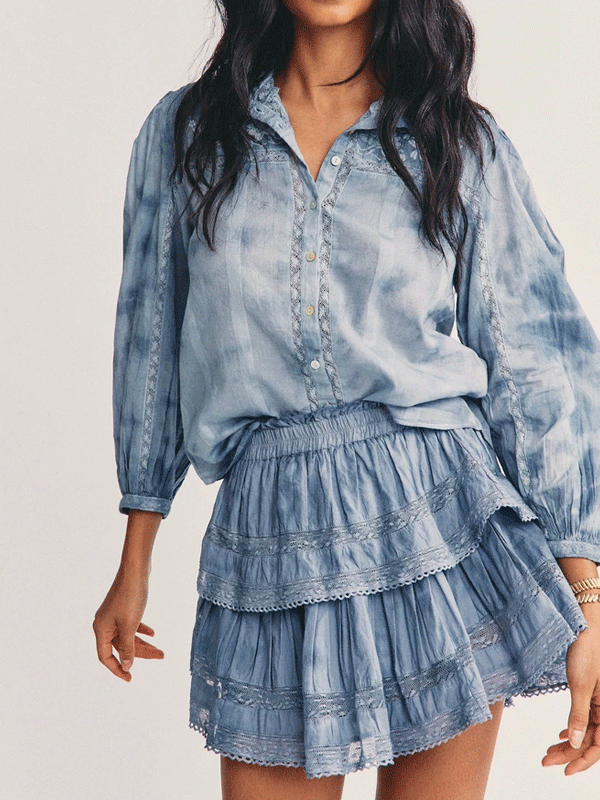 Tie dye long sleeve suit