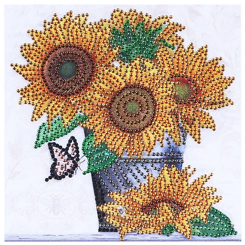 

25x25cm - Sunflower - Special-Shaped Drill Diamond Painting, 501 Original