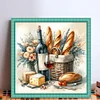 Bread And Beverages-11CT Stamped Cross Stitch 40*40cm/15.75*15.75in tapestrymarket