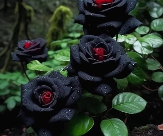 RARE BLACK RED ROSE FLOWER SEEDS