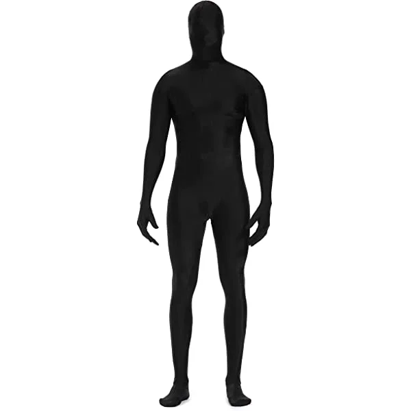 Unisex Adult Full Body Suit Spandex Zentai Suit Cosplay Halloween Costume Small Black