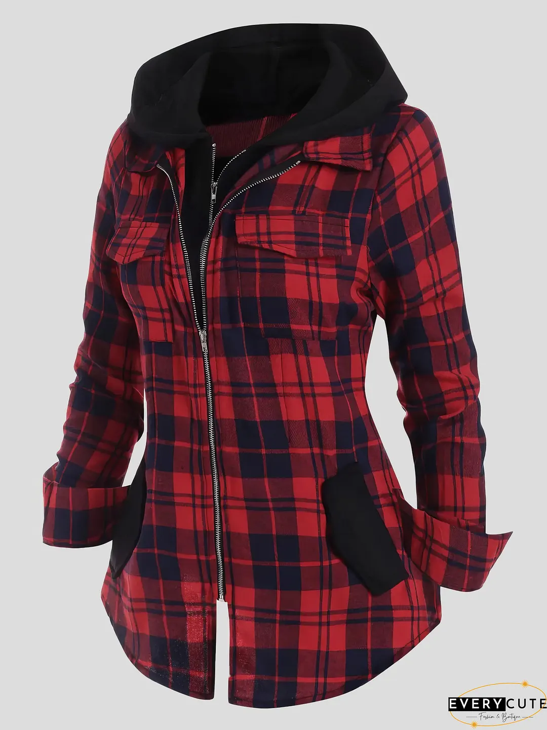 Comfortable Plaid Corduroy Jacket
