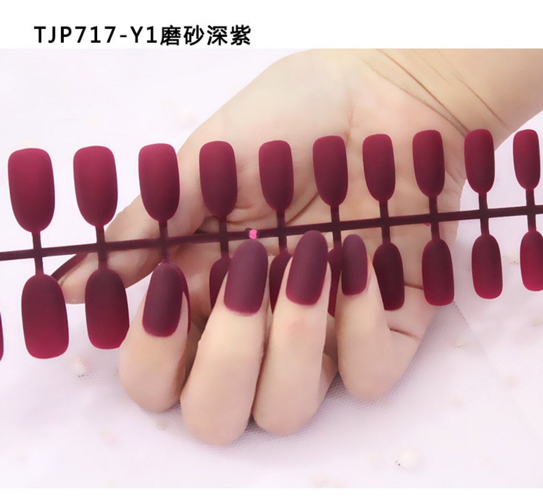 Solid Color Mirror Middle Length Coffin False Nail Ballet Press on Nails Tip for Nails Art Artificial Fingernails Fake Equipment