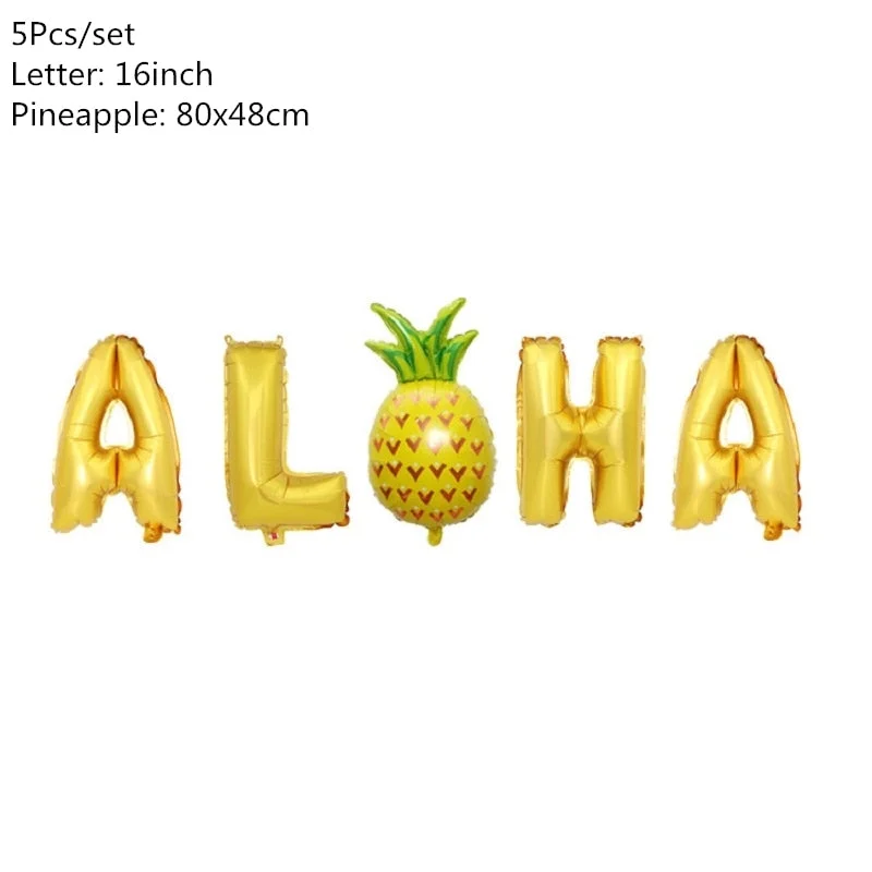 Hawaii Party Luau Flamingo Party Decorations Pineapple Summer Tropical Party Supplies Hawaiian Birthday Party Decor Wedding