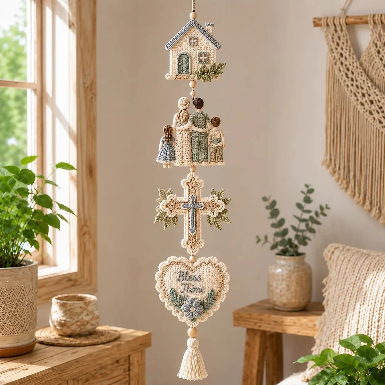 Blessed Faith Hanging Cascade as a meaningful Christian gift