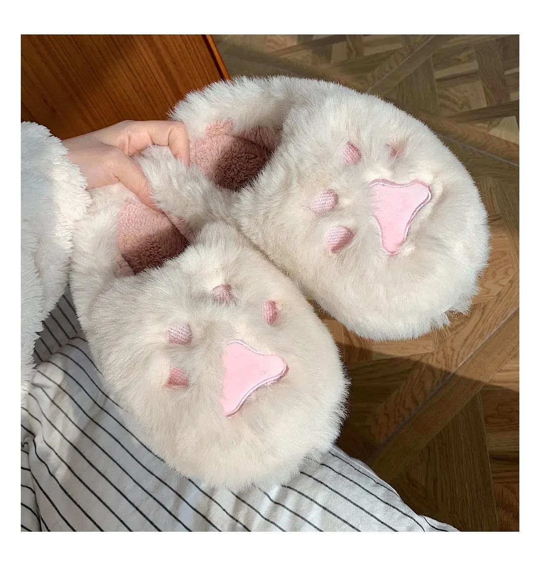 2022 Winter Women Slipper Cat Claw Cotton Home Slippers Warm And Non Slip Indoor Household Plush Slipper For Female