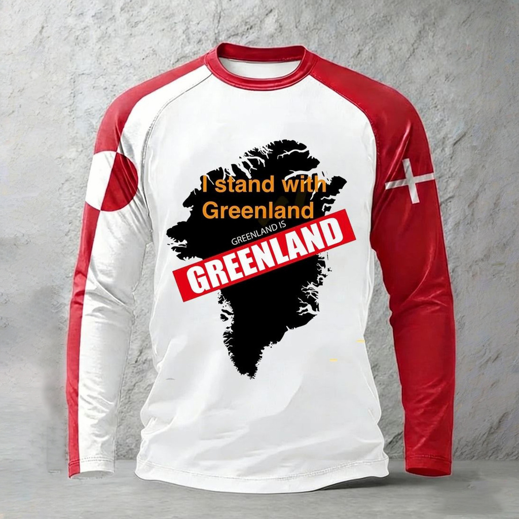 Men's Greenland Print Long Sleeve T-shirt artswardrobe