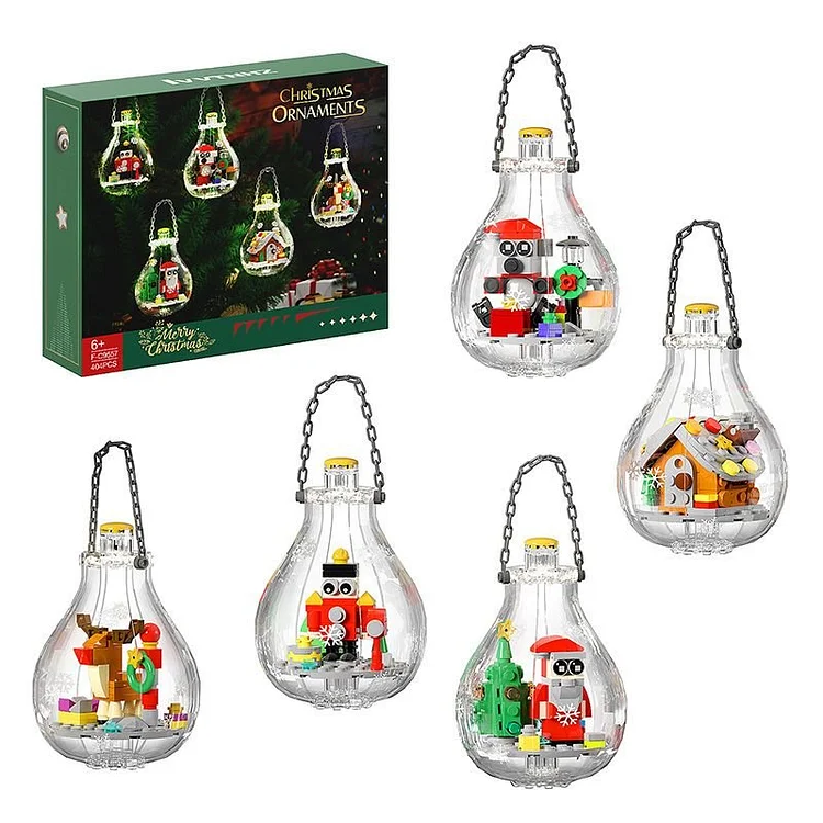 Christmas Light Bulb Building Block Set - Christmas Gift