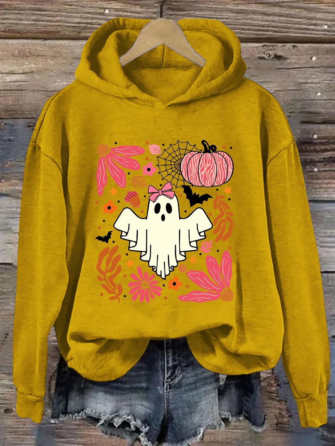 Halloween Pink Ghost Hoodie