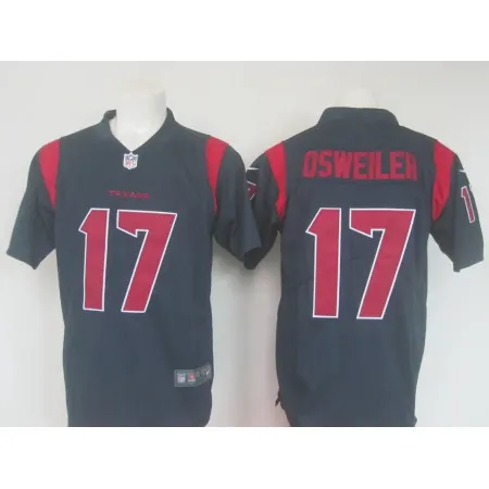 Men's  Texans #17 Brock Osweiler Navy  Limited Rush Stitched NFL Jersey