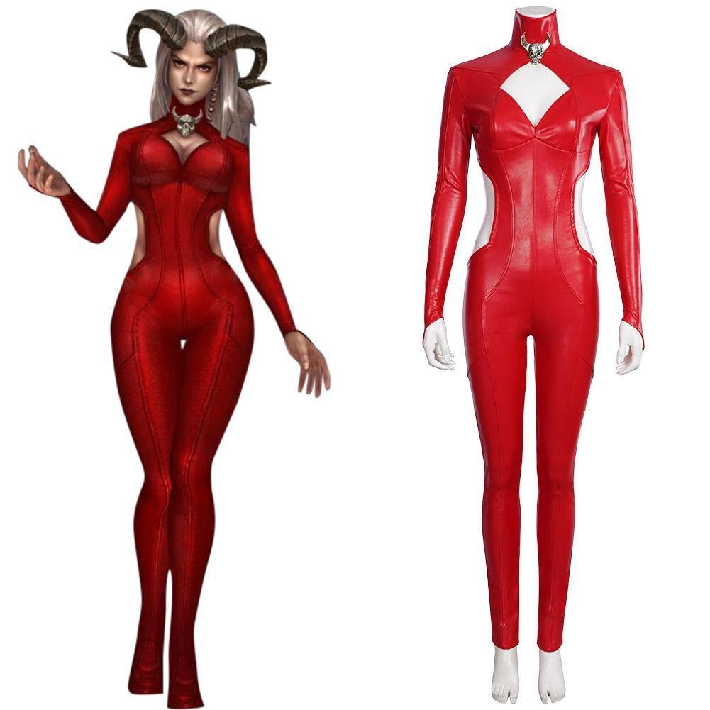 Marvel Future Fight Satana Jumpsuit Cosplay Kostüm Halloween Karneval Outfits