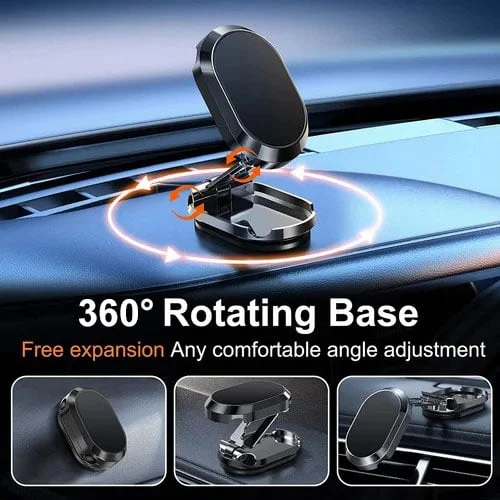 🔥Last Day Promotion 75% OFF - Alloy Folding Magnetic Car Phone Holder