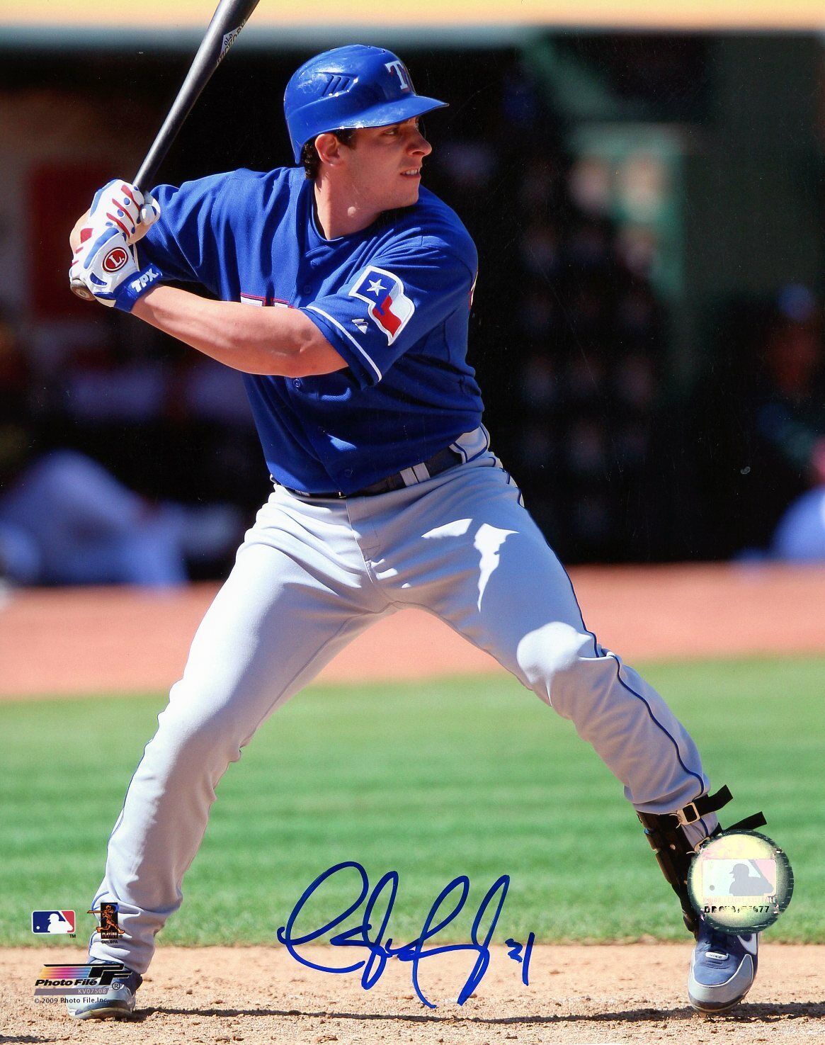 Taylor Teagarden Autographed 8x10 Texas Rangers#S611