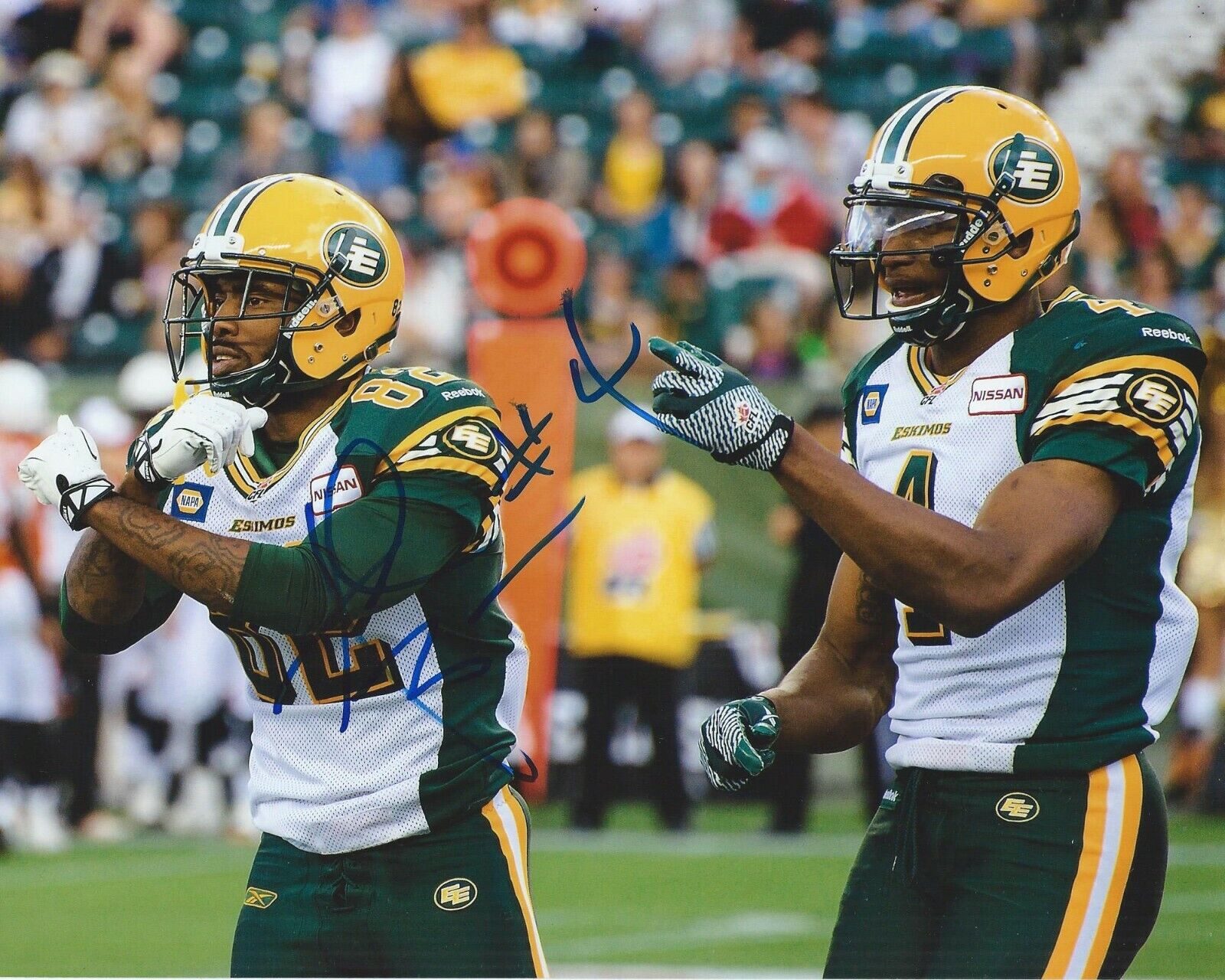 Adarius Bowman Signed 8x10 Photo Poster painting Edmonton Eskimos Autographed COA F