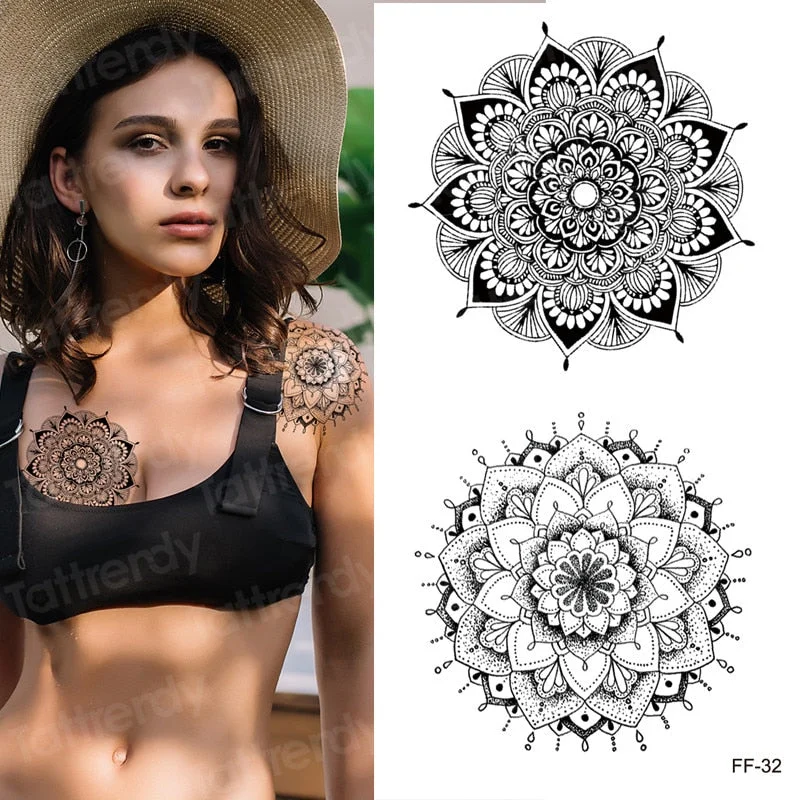 Arabic script Temporary tattoo sticker waterproof arm body leg shoulder neck sexy tatoo Letter Heartbeat Heart Love tattoo womem