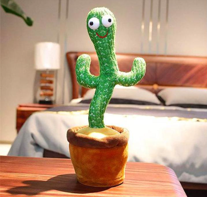 Musedesire Dancing Cactus Toy | With Talk-Back Repeat Mimic and Speak Option