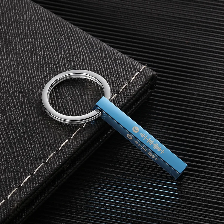 Scannable Spotify Code Keychain Vertical Bar Personalized Music Keychain