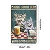 Cat Drinking - Metal Tin Signs(8*12Inch/12*16Inch) - Bar&Animal