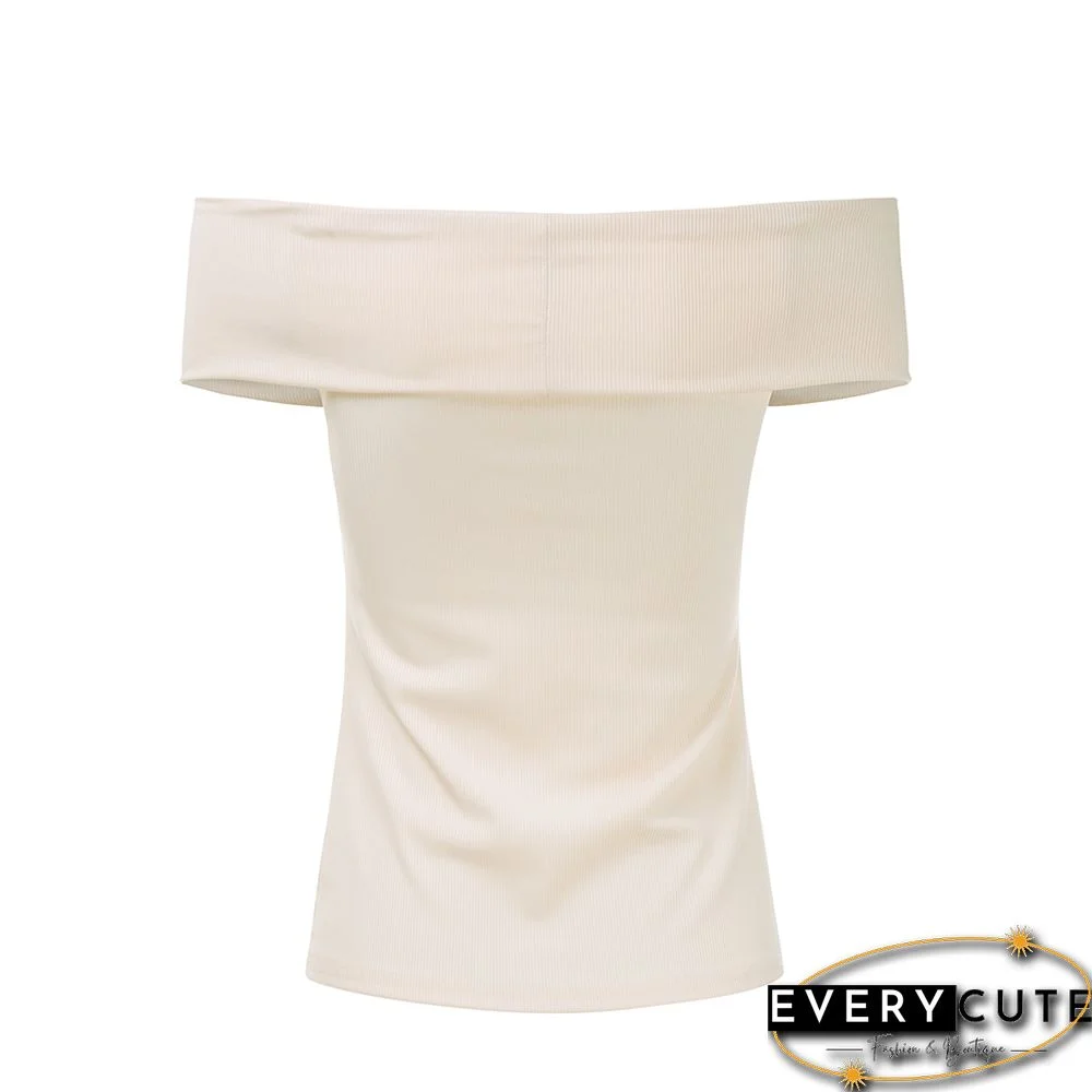 Apricot Slim Fit Off Shoulder Blouse