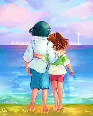 

Chihiro Haku Spirited Away – Paint By Numbers - 40*50CM, 501 Original