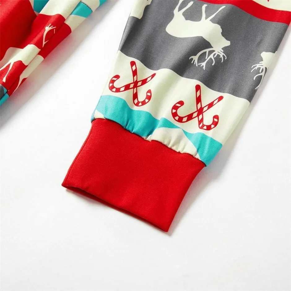 Christmas Reindeer and Snowflake Patterned Hooded Family Matching Onesie Pajamas
