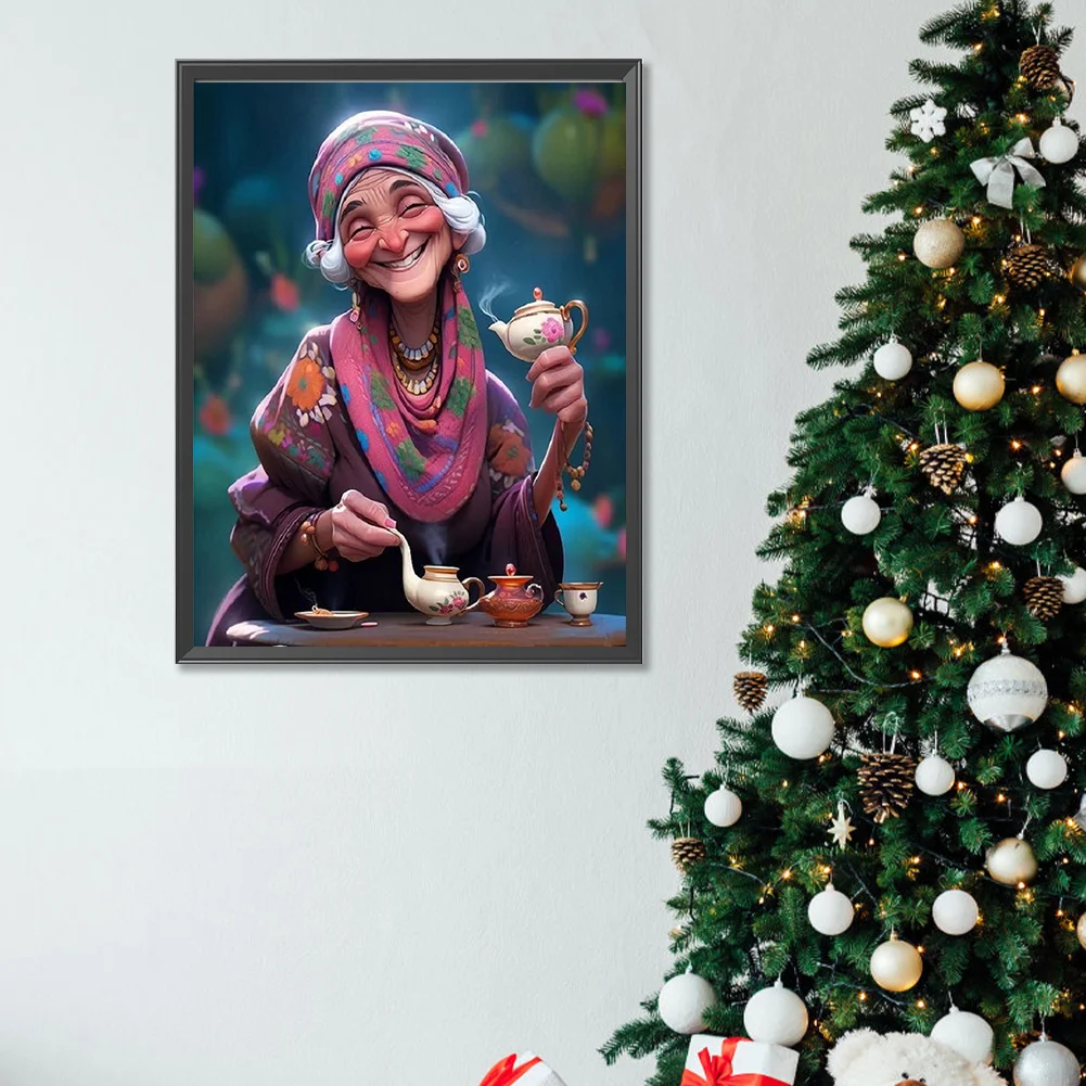 Diamond Painting - Full Square Drill - Kind Grandma(Canvas|30*40cm)