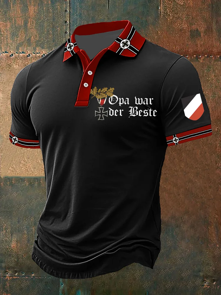 Herren Opa War Der Beste Bedrucktes Kurzarm-Hemd und Shortss hirt