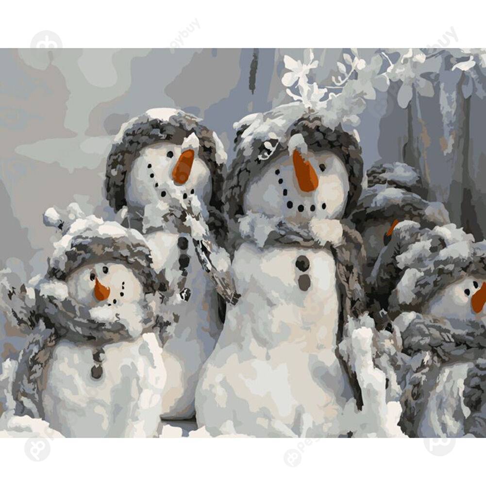 

40*50CM Paint By Numbers-Snowman, 501 Original