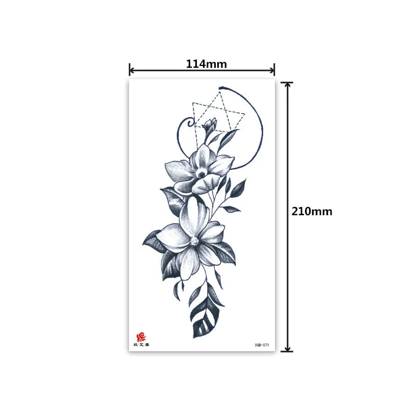 Tattoo Applique Arm Men and Women Small Full Arm Waterproof Tattoo Sticker Symbol Totem Animal Skull Text Tattoo Sticker