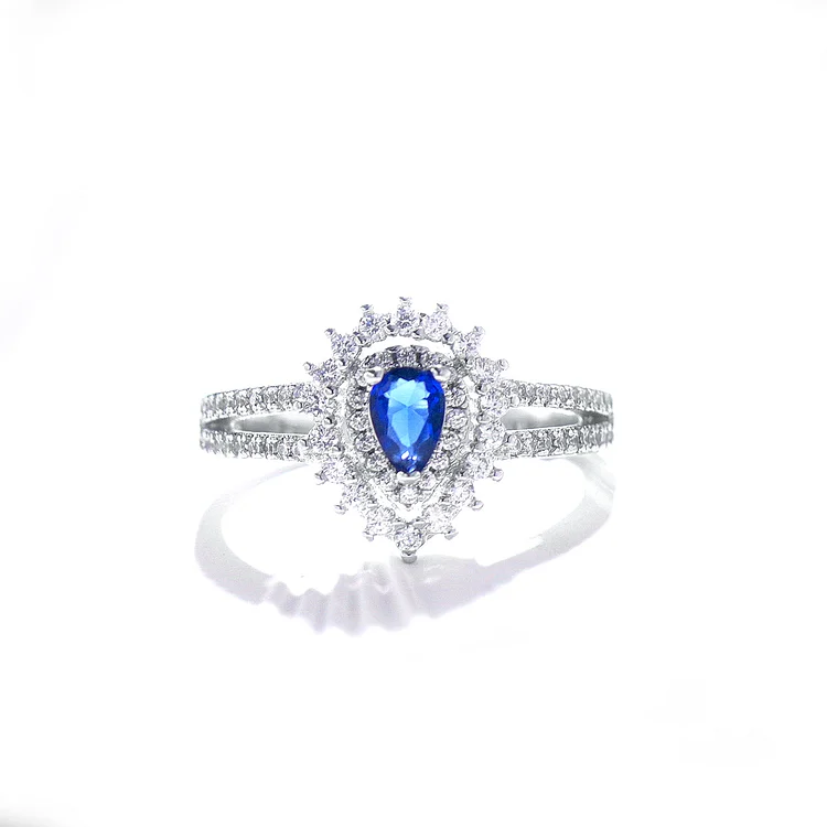 S925 Blue Gemstone Ring