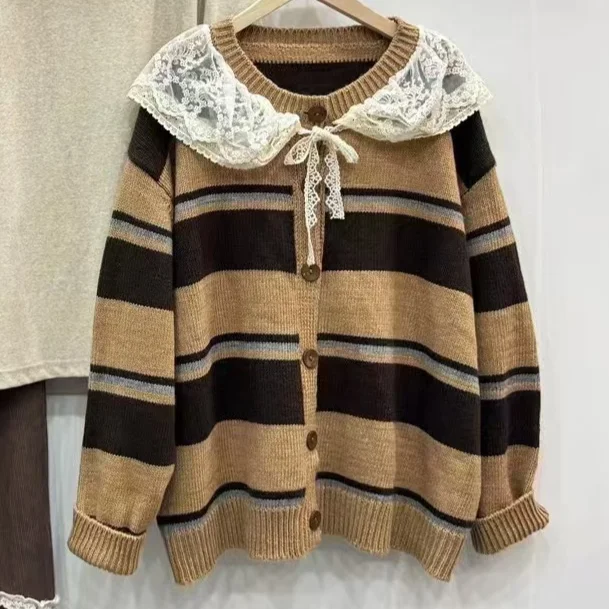 Chicfifth Sweater Women Winter Long Sleeve High Quality Autumn Vintage Top Knitted Cardigan